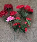Artificial Lot  Flowers Simulation Silk Bouquet Flowers Roses Red
