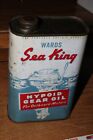 FULL Vintage WARDS SEA KING HYPOID GEAR OIL OUTBOARD MOTOR OIL ADVERTISING CAN