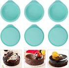 6-Pack Silicone Cake Molds 4 Inch Round Silicone Cake Pans Green Baking Pan Set