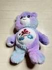 Care Bears Care- A- Lot 40th Anniversary Purple Teal Sparkly Plush 14”