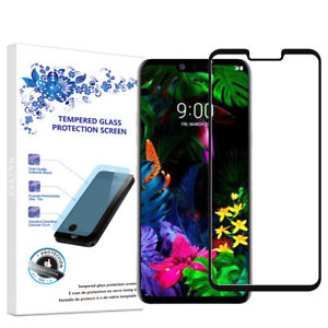 For LG G8S ThinQ Full Cover Tempered Glass Screen Protector -Black