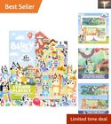 Bluey Sticker Playset with 35+ Reusable Puffy Stickers and 2 Play Scenes