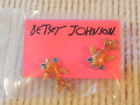 Goldfish Stud Earrings Betsey Johnson brand NEW koi Gold fish blue eyes NICE