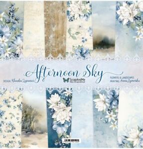Scrapbooking Double Sided Paper set 12 x 12, 6 sh, ScrapAndMe, Afternoon Sky