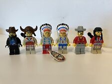 Lego Western Minifigures Lot Cowboys Indians Vintage Shield