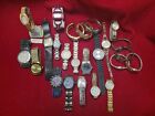 Lot Of 24 Vintage Quartz Watches, All RUNNING, some NOS.