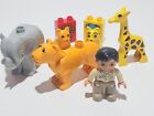 Lego Duplo Zoo 4663 4968 Incomplete Sets For Parts Elephant Lion Giraffe Figures