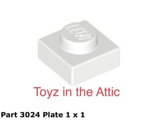 Lego 2x 3024 White Plate 1 x 1 Polaris 1 Space Lab 6972
