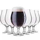 Krosno Elite Belly Glasses for Dark Ale Stout Beer | Set 6 | 500 ml | Dishwasher