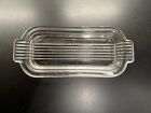 Vintage Federal Clear Glass Art Deco Butter Dish