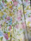 Vintage PEQUOT Twin Flat Sheet Floral Flowers Used