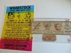 WOODSTOCK 1969 3-DAY Ticket, in Acrylic Holder + 20cent Food for Love,(Repro.)