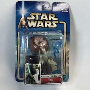 New Star Wars-Attack of the Clones: YODA Jedi Master Action Figure Hasbro 2002