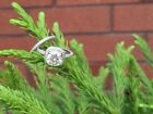 3.04 tcw 14k White Gold Engagement Ring and Bridal Band Set