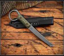 RMJ Tactical Knife Stabby Guy 3V Tungsten Finish Olive Drab G10 Kydex Sheath