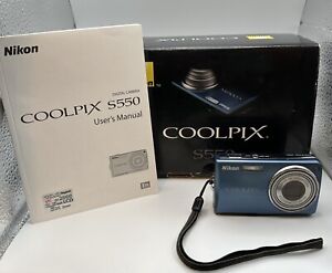 New ListingNIKON COOLPIX S550 10mp 5X ZOOM DIGITAL CAMERA WITH CASE, BATTERY/CHARGER WORKS