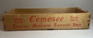 Vintage Cemosee Cheese Crate West Germany Schutz-marke Central Molkerei Seesen