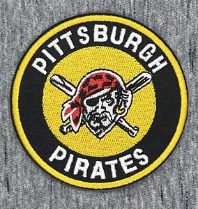 PITTSBURGH PIRATES EMBROIDERED IRON ON PATCH APPROX 2.75” DIAMETER FREE SHIPPING