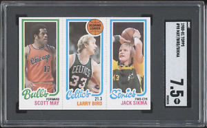 1980-81 Topps Basketball #98 May Larry Bird Sikma RC Rookie NM+ SGC 7.5