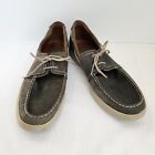 Dunham By New Balance Boat Shoes Men's 15 D Captain Leather Loafer Gray DAH01NV.
