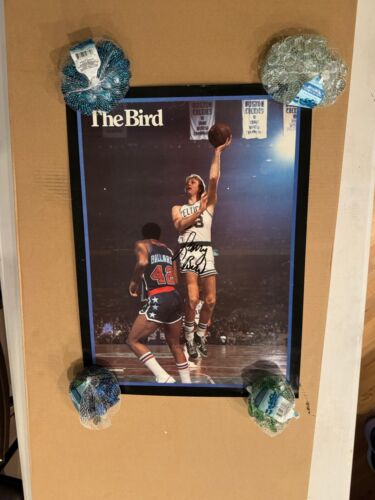 Vintage 1980’s Larry Bird #33 Boston Celtics Autographed Converse Poster 17”x23”