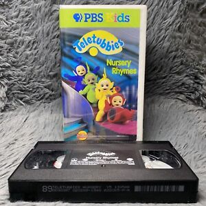 Teletubbies - Nursery Rhymes VHS Tape 1999 PBS Kids White Clam Shell Movie Film