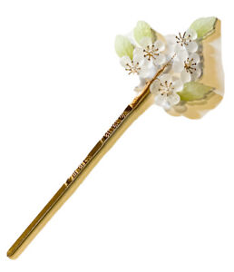 1 pc of Chinese Palace Kanzashi Style Hair Stick Pick White Cherry Blossom Theme