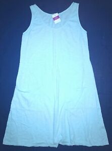 FRESH PRODUCE XL Swimming Pool BLUE DRAPE Cotton Jersey Tank Dress $65 NWT XL