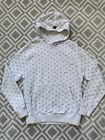 Nike Men's Club Fleece Hoodie White With Nike Logo All Over Size Small