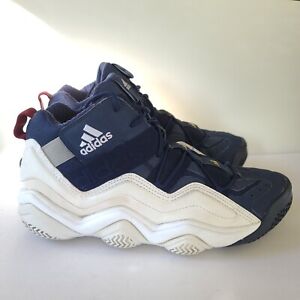 Adidas Top 10 2000 Mid Cut Basketball Sneaker White Blue Kobe Bryant Rookie Shoe