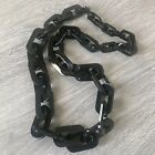 Vintage Black Lucite Resin Cable Link Chain Necklace