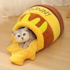 Honey Pot Pet Bed Cat & Dog Cave Small Animal House - Removable Cushion Washable