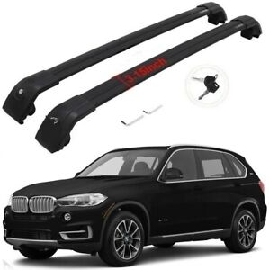 2P black for BMW X5 F15 2014-2018 Roof Rack Rail Cross bar luggage cargo carrier (For: BMW)