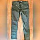 CAbi Jeans Green with front zippers size 10