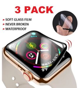 3-Pack For Apple Watch 7 6 5 4 3 2 SE Full Screen Protector iWatch 38/42 40/44mm