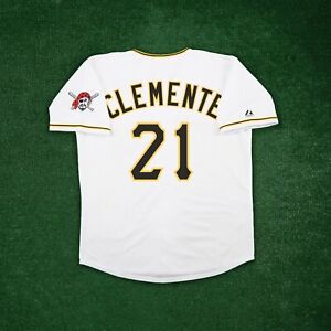 Roberto Clemente Pittsburgh Pirates Men's White Home Jersey w/ Team Patch