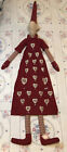 Maileg Danish Design Pixie Elf Girl Fabric Advent Calendar Red Beige Hearts