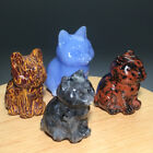 65g Natural Crystal.Various ores.Hand-carved.Exquisite cat.gift 4pcs A21