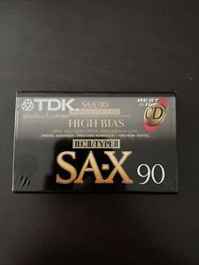 TDK SA-X 90 High Bias IEC II / Type II Blank Cassette Tapes NEW SEALED