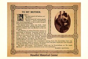 Tribute To Mother - Houdini Historical Center Appleton Wisconsin Postcard
