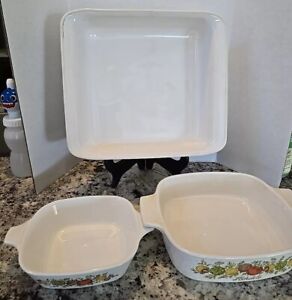 New Listing3 pc Set Vintage Corning Ware Spice of Life Casserole Baking Dishes P322,A1B,41B