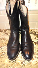 EUC Chris Romero Black Calfskin Leather Roper/Cowboy Boots- US Size 12.5 B (Men)