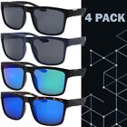 Mens Sunglasses OG Gangster SquareBiker Style New Style 4 Pack Super Dark Lens
