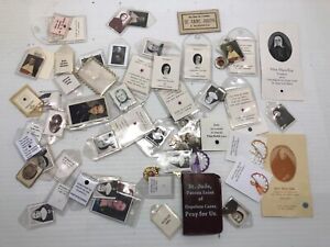 Old Antique Vintage Lot of 67 Relics of 27 Different Saints - Free Shipping