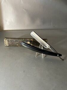 vintage ANTIQUE THE TORREY STRAIGHT RAZOR CO USA BARBERS NOTCH w/CASE