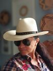 SHEPLERS BY RESISTOL WESTERN COWBOY PINCHED FRONT STRAW HAT SZ 7 1/8 USA
