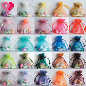 BULK 8 BIG SIZES Organza Wedding Party Favor Gift Candy Sheer Bags Jewelry Pouch