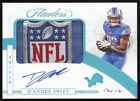 2020 Flawless Rookie NFL Shield Signatures 1/1 Patch Auto D'ANDRE SWIFT #SLS-DAS