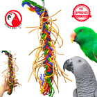 New ListingBonka Bird Toys 2629 Large Leather Braid Chew Preen Pull Parrot Cage Toy Conure