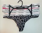 New 5 Pack CK Calvin Klein Thong Panties QP1240X Assort Multi Size Medium